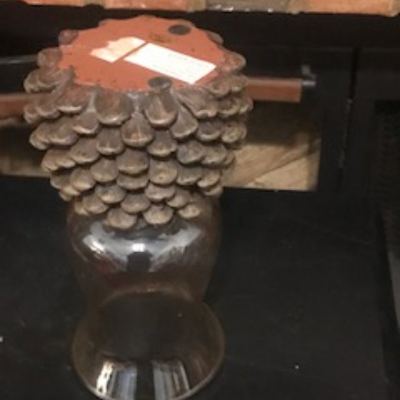 VINTAGE PINE CONE CANDLE HOLDER - Picture 3 of 4